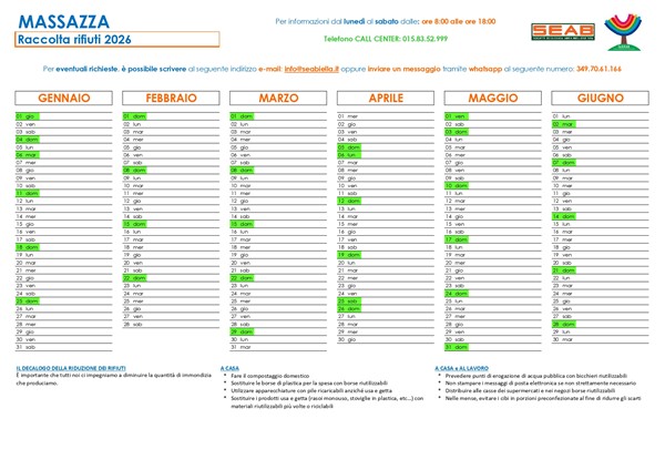Calendario SEAB