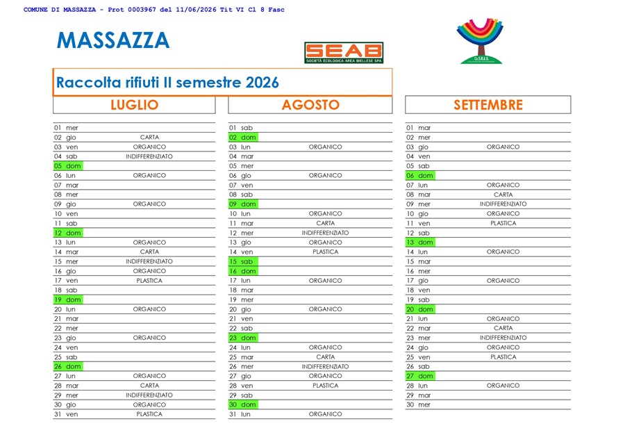 Calendario SEAB